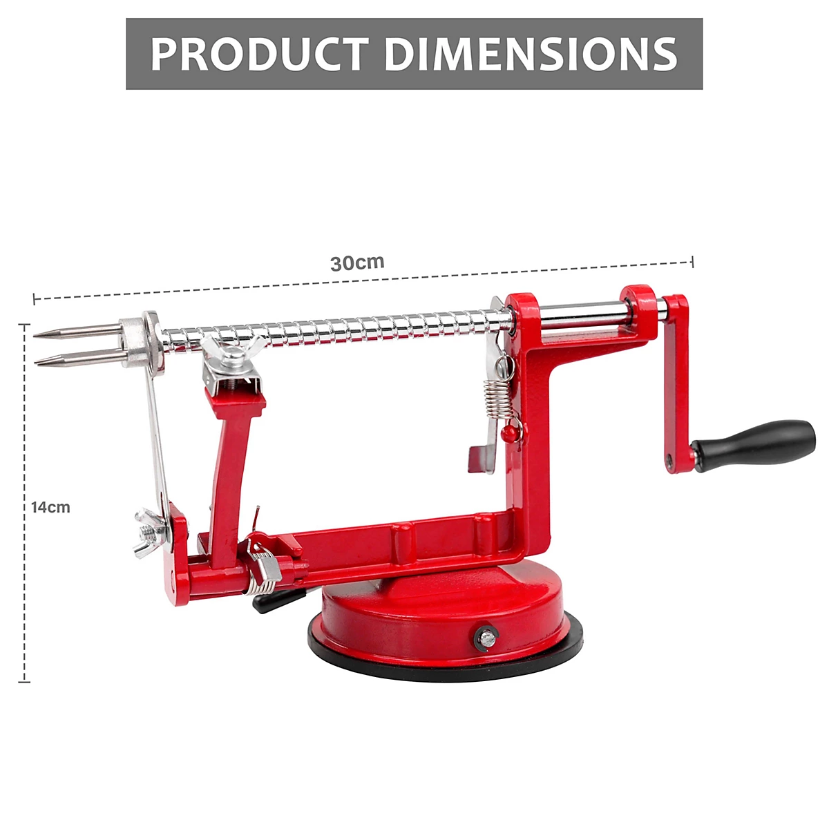 3 IN 1 APPLE PEELER SLICER CORER DICER CUTTER KITCHEN POTATO FRUIT & VEG MACHINE - Image 6