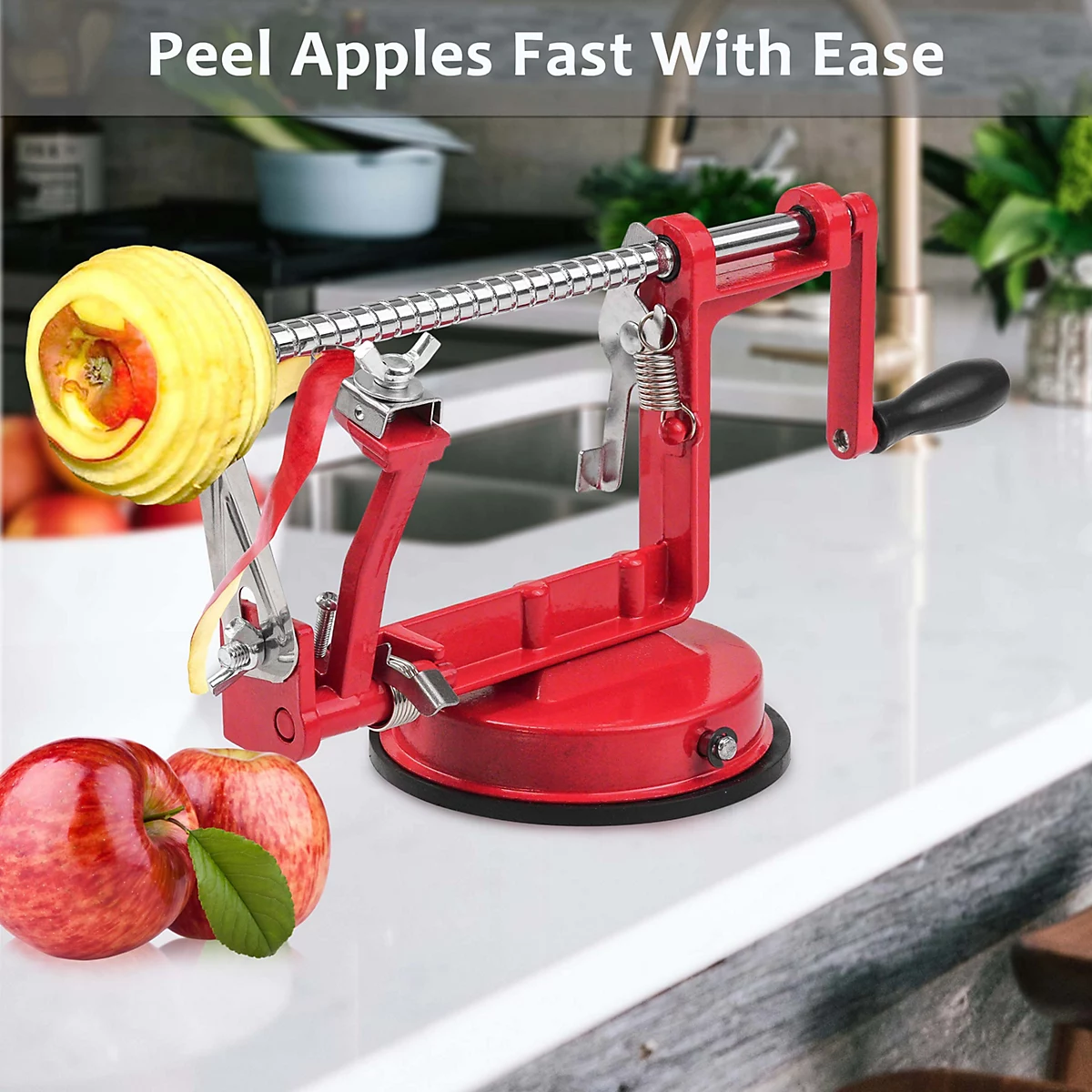 3 IN 1 APPLE PEELER SLICER CORER DICER CUTTER KITCHEN POTATO FRUIT & VEG MACHINE