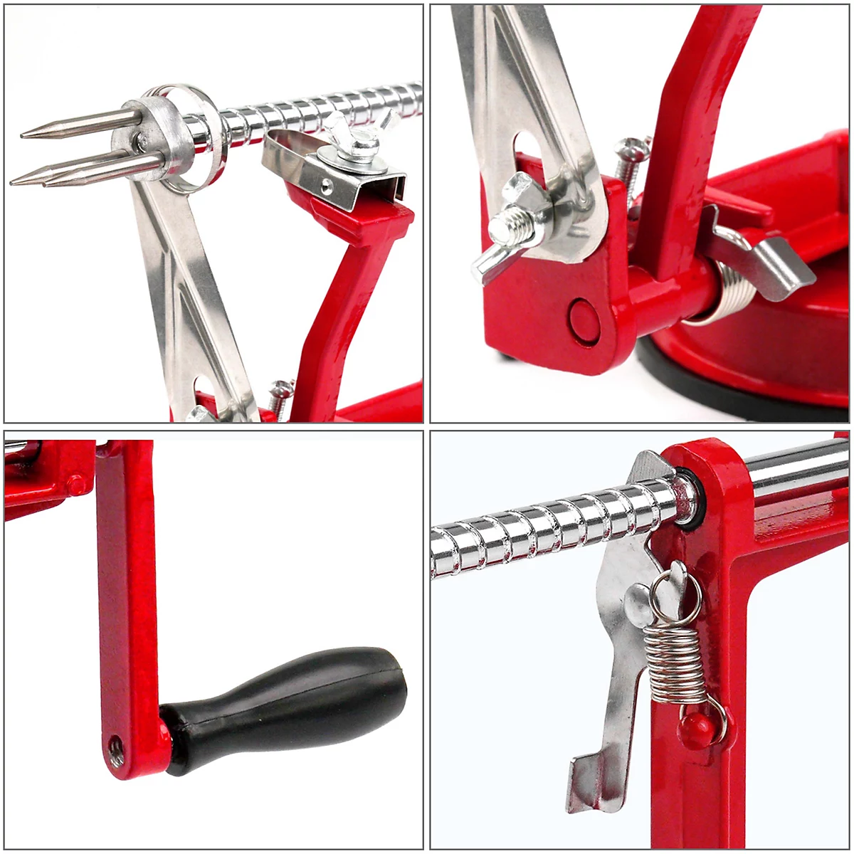 3 IN 1 APPLE PEELER SLICER CORER DICER CUTTER KITCHEN POTATO FRUIT & VEG MACHINE - Image 3